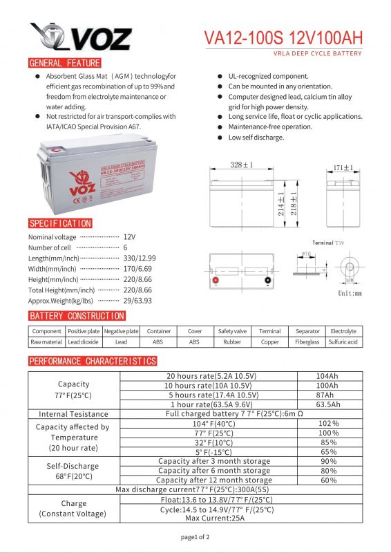 harga baterai vrla voz 12v 100ah