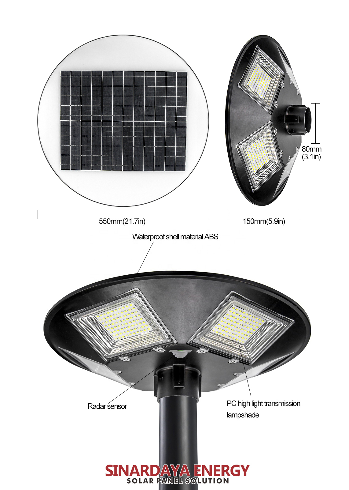harga lampu taman solarcell 250w