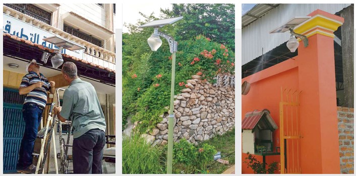 pemasangan lampu taman tenaga surya