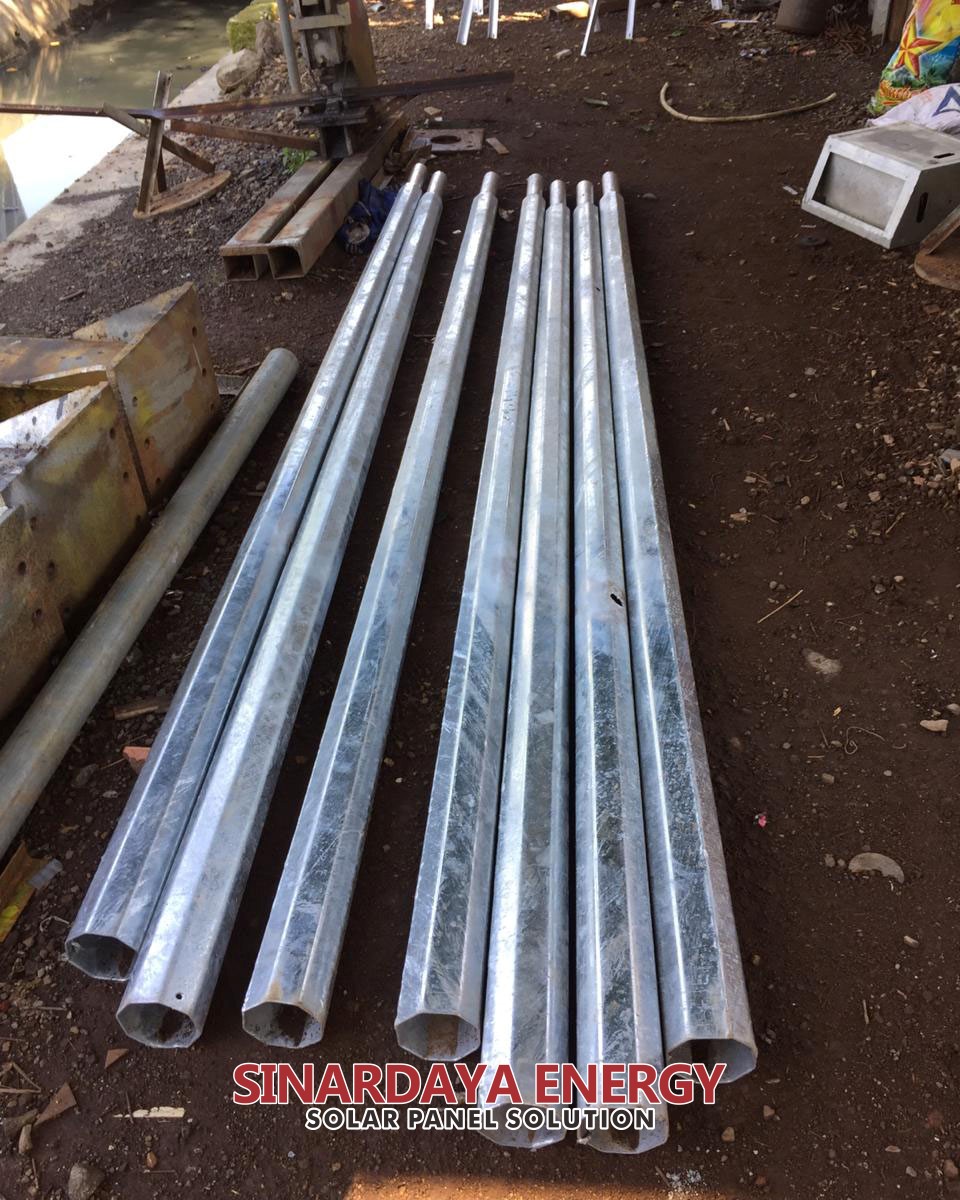 Tiang Lampu PJU Oktagonal 8 Meter 004 Tiang Lampu PJU Oktagonal 8 Meter