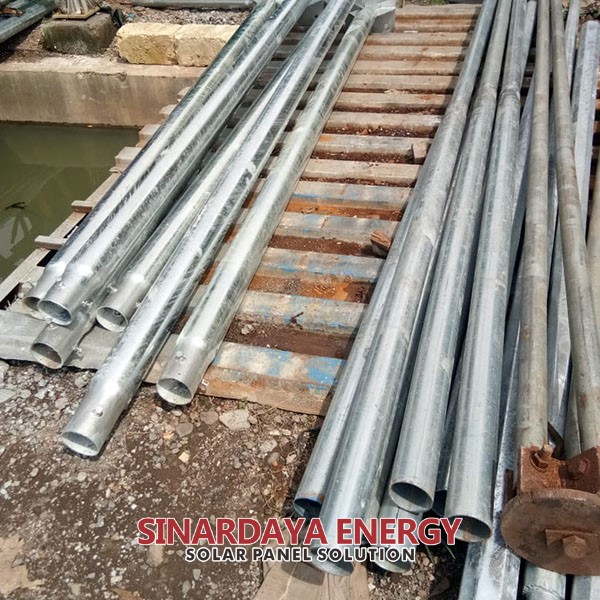 Tiang PJU Bulat 8 Meter 001 Tiang PJU Bulat 8 Meter