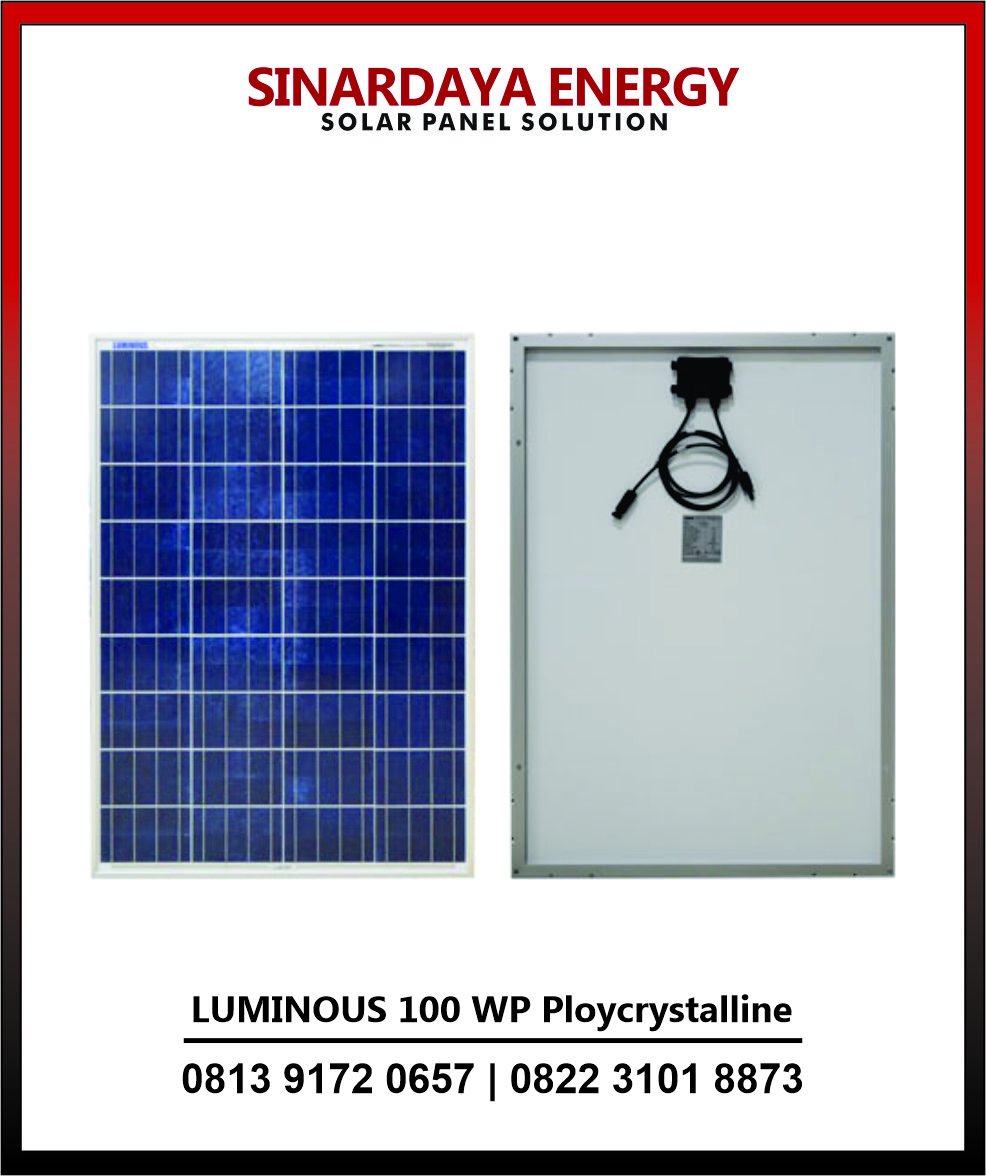 Solar Panel Merk LUMINOUS 100 WP Ploycrystalline Solar Panel Merk LUMINOUS 100 WP Ploycrystalline