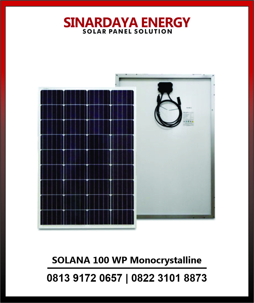 Solar Panel Merk SOLANA 100 WP Monocrystalline Solar Panel Merk SOLANA 100 WP Monocrystalline