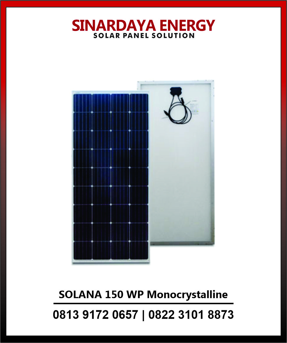 Solar Panel Merk SOLANA 150 WP Monocrystalline Solar Panel Merk SOLANA 150 WP Monocrystalline