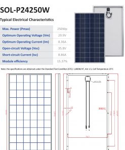 harga panel surya poly 250WP