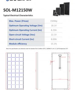 jual solarcell mono 150wp solana