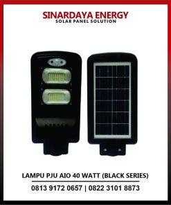 Lampu PJU Tenaga Surya All in One 40 Watt Black Series