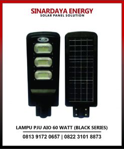 Lampu PJU Tenaga Surya All in One 60 Watt Black Series