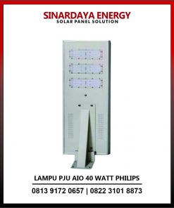 Lampu PJU Tenaga Surya All in One Philips 40 Watt