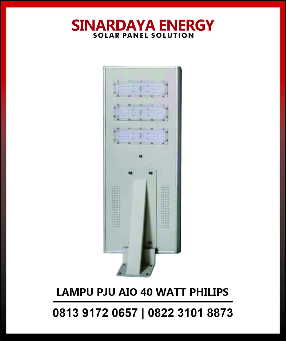 Lampu PJU Tenaga Surya All in One Philips 40 Watt Lampu PJU Tenaga Surya All in One Philips 40 Watt