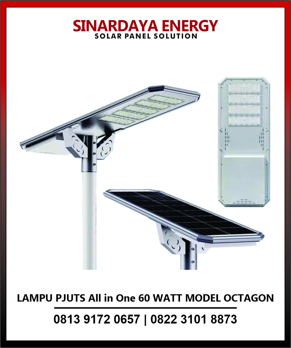Lampu PJUTS All in One 60 Watt Model Octagon Lampu PJUTS All in One 60 Watt Model Octagon