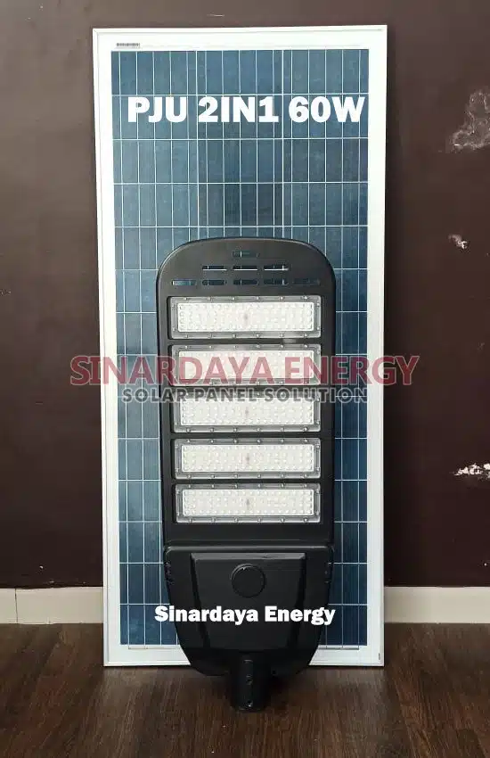 Lampu PJU Solarcell Model 2In1 60 Watt Lampu PJU Solarcell Model 2In1 60 Watt