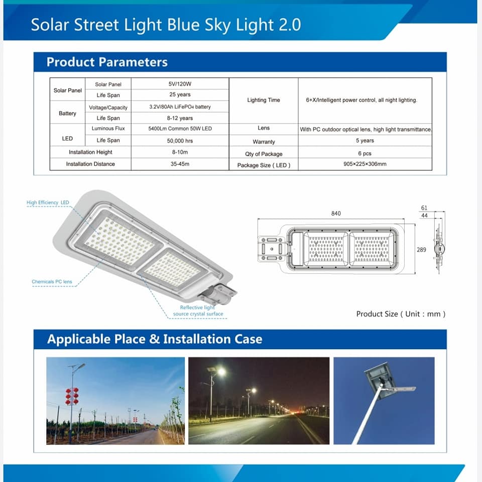 Lampu PJU Two in One 50W