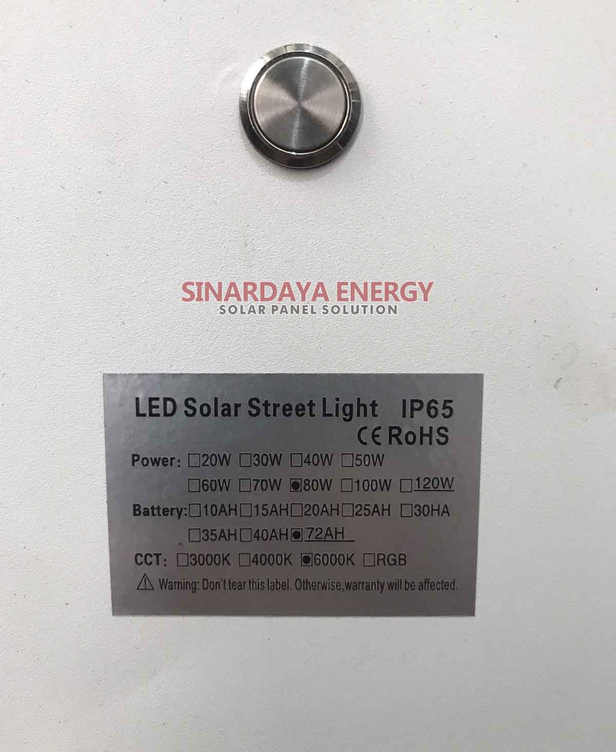 PJU Solarcell 80 Watt AIO SPF80
