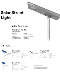 Lampu jalan solar cell all in one 80 watt Blue Carbon (2)