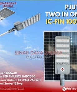 Lampu Jalan PJU Tenaga Surya Two in one ICOM IC FIN 100watt