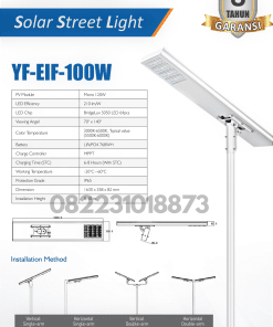 Lampu Tenaga Surya SNI 100 watt PJU Tenaga Surya Garansi 5 tahun