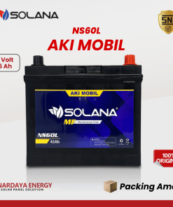 Aki Mobil Solana NS60LS 12V 45Ah Original - Aki Kering Maintenance Free SNI