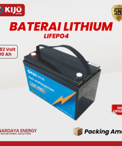 Baterai Kijo Lithium LiFePO4 12.8V 100Ah 1280Wh - Aki Lithium PLTS Original