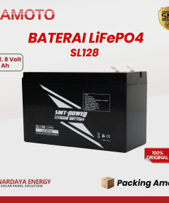 Baterai LiFePO4 Samoto 12V 8Ah SL128 Aki Lithium Deep Cycle Original
