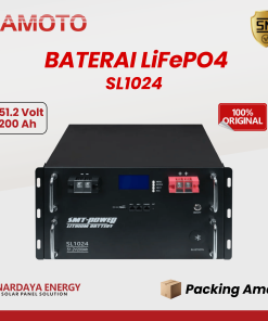 Baterai LiFePO4 Samoto 51.2V 200Ah SL1024 Aki Lithium Deep Cycle Original