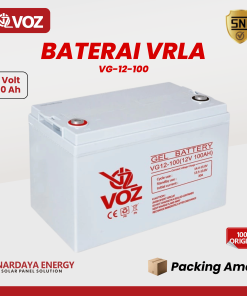 Baterai VOZ VRLA GEL 12V 100Ah Aki Kering Deep Cycle UPS PLTS Original