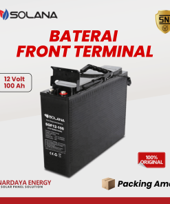 Baterai VRLA Solana Front Terminal 12V 100Ah - Aki Kering UPS BTS Deep Cycle SOL12-100FT Original