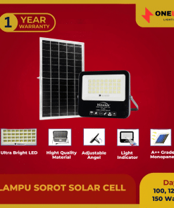Hinolux Lampu Sorot Solar Cell 400W HL-5182 IP65 - Lampu Tenaga Surya