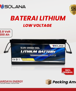 Solana Lithium LiFePO4 12V 200Ah Wall Mounted - Baterai PLTS Original