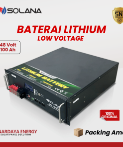 Solana Lithium LiFePO4 48V 100Ah Wall Mounted - Baterai PLTS Original