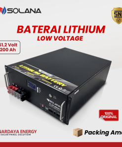 Solana Lithium LiFePO4 51.2V 200Ah Wall Mounted - Baterai PLTS Original