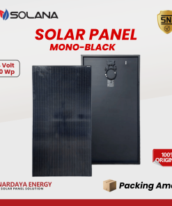 Solar Cell Solana 300WP 24Volt Monocrystalline Black SNI - Panel Surya 300WP Mono Full Black Original