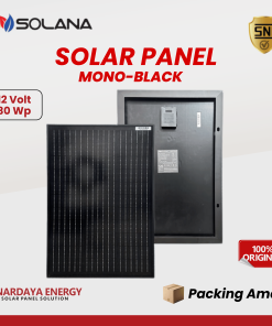 Solar Cell Solana 40WP 12Volt Monocrystalline Black SNI - Panel Surya 40WP Mono Full Black Original